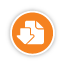 Download Circle icon orange